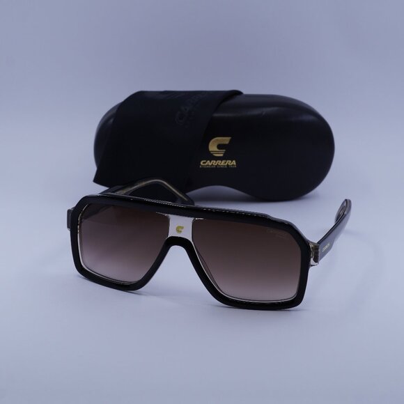 CARRERA 1053/S 00WM A8 Aviator Sunglasses - Black Beige/Brown - Picture 1 of 10